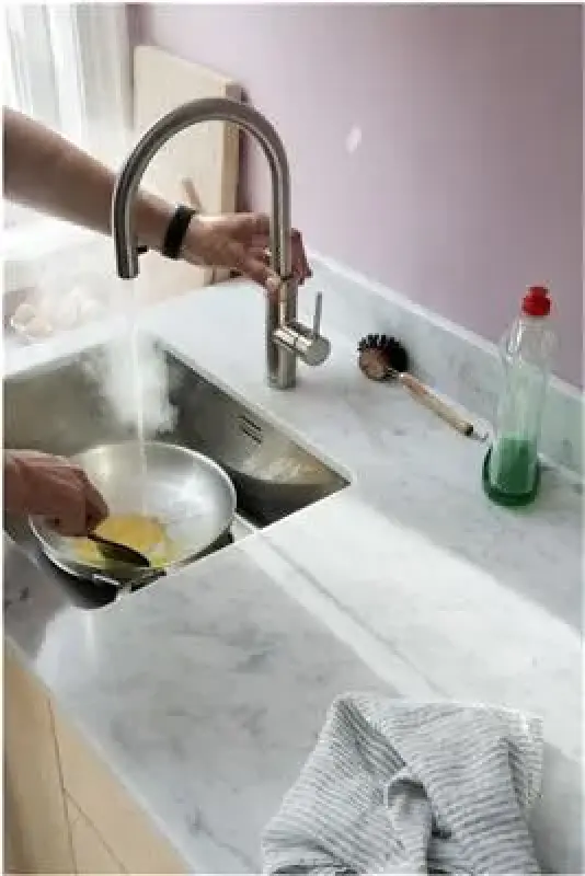 Quooker Flex Chroom Combi+ & CUBE Warm, koud, kokend, gefilterd, koud, bruisend water 22+XCHR+CUBE