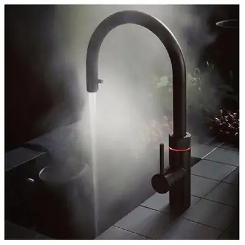 Quooker Flex Zwart Combi+ & CUBE Warm, koud, kokend, gefilterd, koud, bruisend water 22+XBLK+CUBE