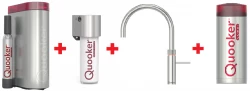 Quooker Fusion Round RVS COMBI & CUBE Warm, koud, kokend, gefilterd, koud, bruisend water 22FRRVS+CUBE