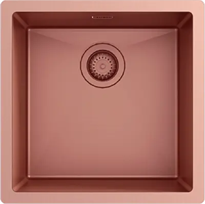 Ausmann Turt koperen spoelbak PVD NANO Copper 40x40 onderbouw vlakbouw en opbouw 1208956945