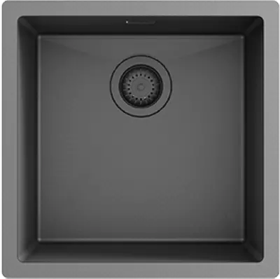 Ausmann Turt gun metal spoelbak PVD NANO 40x40 onderbouw vlakbouw en opbouw 1208956946