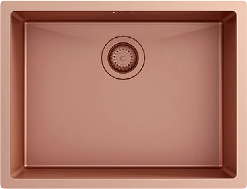 Ausmann Turt koperen spoelbak copper PVD 54x40 onderbouw vlakbouw en opbouw 1208956948