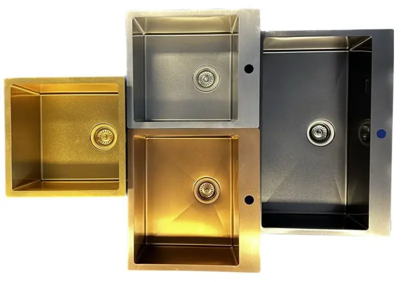 Ausmann Turt koperen spoelbak copper PVD 54x40 onderbouw vlakbouw en opbouw 1208956948