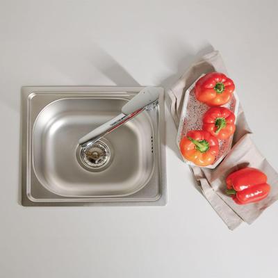 Ausmann Basic kleine rvs opbouw spoelbak 33x38 cm inclusief sifon 1208956972