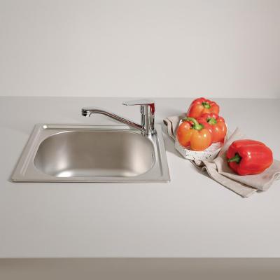 Ausmann Basic kleine rvs opbouw spoelbak 33x38 cm inclusief sifon 1208956972