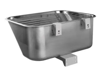 Aquadesign Utility uitstortgootsteen 45x45 cm voor in de bijkeuken of garage incl. beugels 1208957002