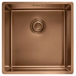 Franke Mythos Masterpiece BXM 210.40 PVD Koper Spoelbak 400x410mm Vlakbouw en Onderbouw 127.0674.583