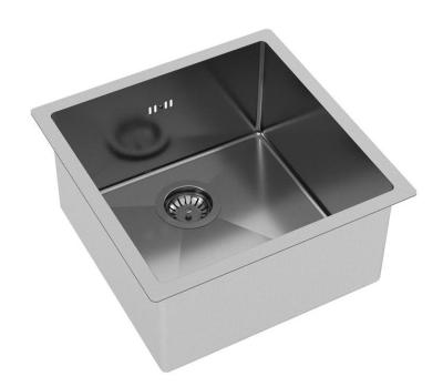 Ausmann Oder rvs spoelbak 40x40cm vlakbouw onderbouw en opbouw extra diep 22cm 1208957112