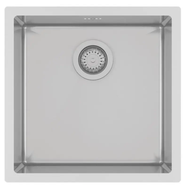 Ausmann Oder rvs spoelbak 40x40cm vlakbouw onderbouw en opbouw extra diep 22cm 1208957112