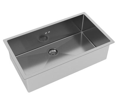 Ausmann Oder grote rvs spoelbak 74x40cm vlakbouw onderbouw en opbouw extra diep 22cm 1208957114