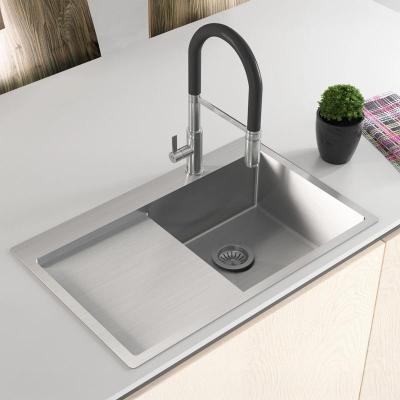 Ausmann Oder Blue rvs spoelbak 78x50cm vlakbouw en opbouw met afdruipgedeelte 1208957121
