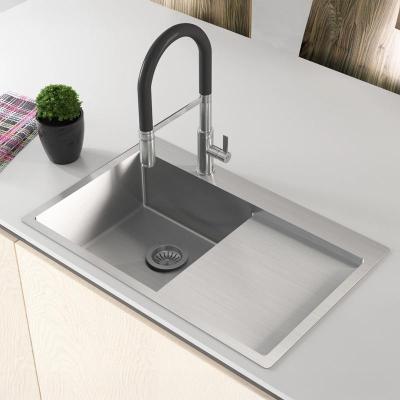 Ausmann Oder Blue rvs spoelbak 78x50cm vlakbouw en opbouw met afdruipgedeelte 1208957122