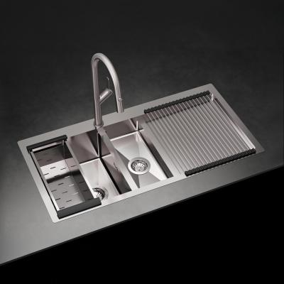 Ausmann Oder Blue 1,5 rvs spoelbak 100x51cm vlakbouw en opbouw met afdruipgedeelte 1208957128