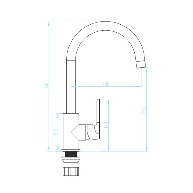 Combinatie set Spoelbak met keukenkraan en zeepdispenser mat zwart