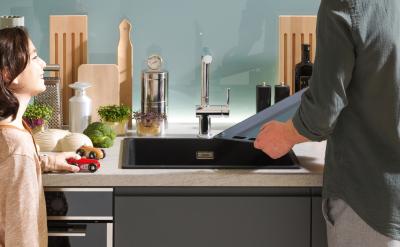 Franke Maris MRG 210 Fragranite black edition mat zwarte spoelbak vlakinbouw