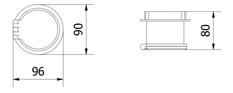 Indux Cover inbouw penaarde zwart keuken stopcontact in werkblad met uitwisselbare aansluitingen 12089573400