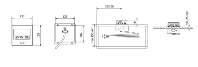 Indux Flip Small keuken stopcontact penaarde in het werkblad of bovenkast mat wit met 2 USB opladers 1208957426
