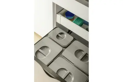 Garbi Basket B-60-4-H sorteer afvalsysteem voor lade 60cm  incl. houder en 4 afvalbakken 1208957472