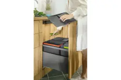 Garbi Basket B-80-4 sorteer afvalsysteem voor lade 80cm  incl. houder en 4 afvalbakken 1208957477