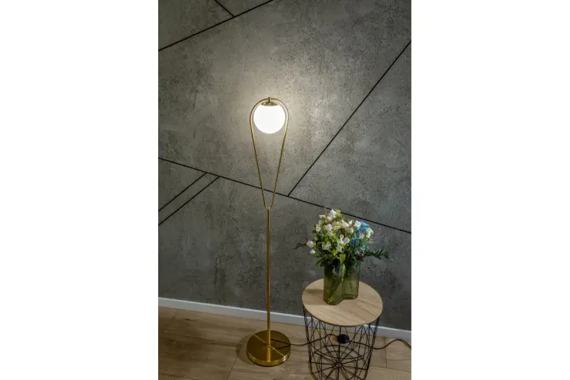 Decor Ciklop messing gouden vloerlamp met druppel uitstraling 9737