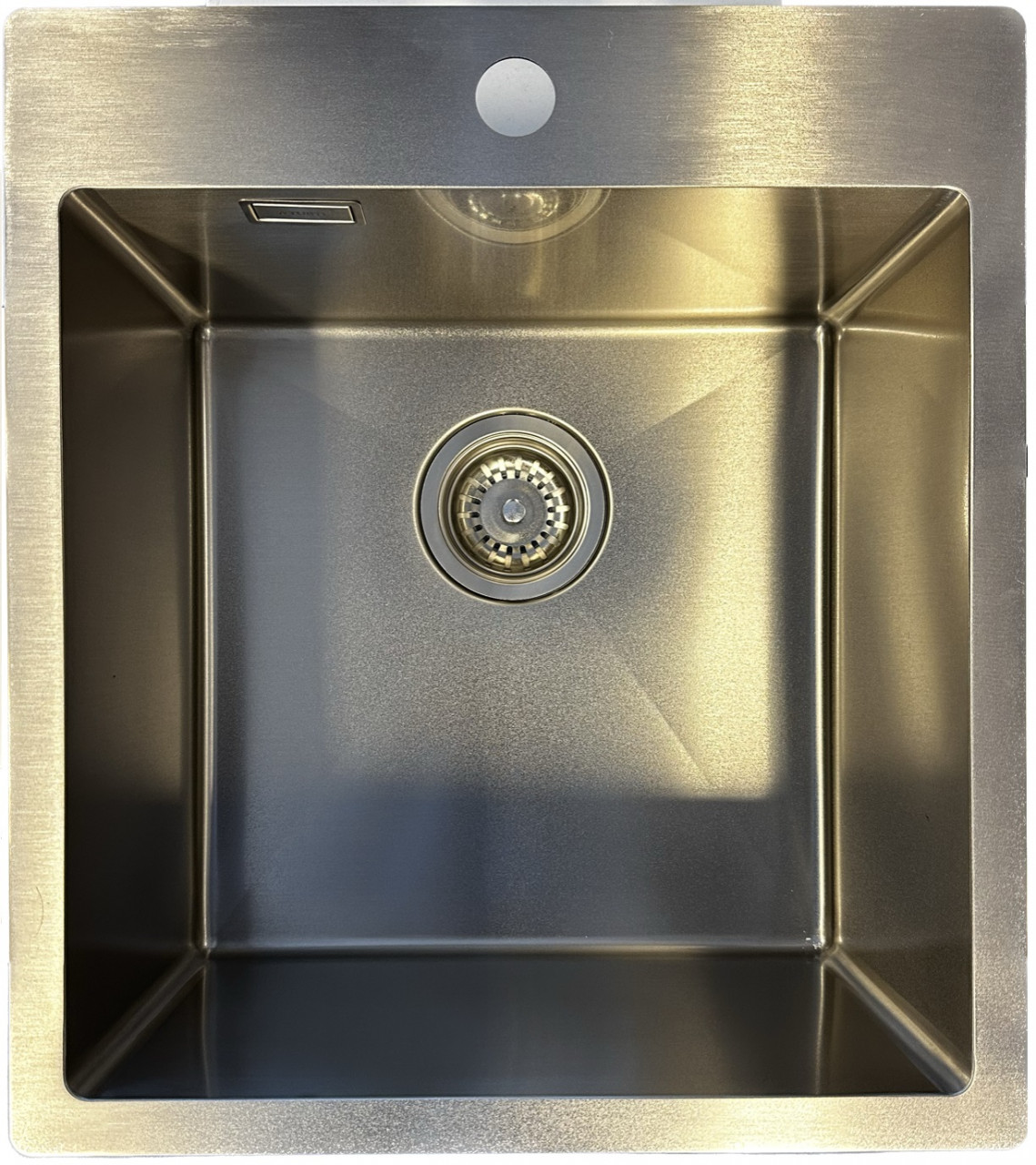 OUTLET Ausmann Turt RVS spoelbak 450x505mm met kraangat onderbouw 1208956941 - Productafbeelding