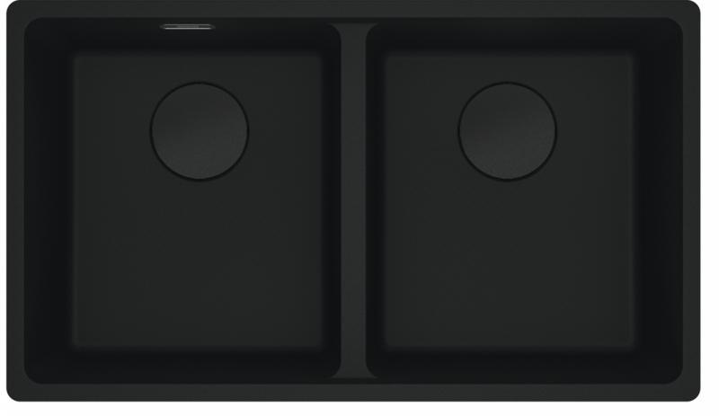 Franke Maris MRG 120-35-35 Fragranite black edition mat zwarte dubbele spoelbak onderbouw