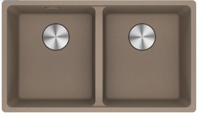 Franke Maris MRG 120-35-35 Fragranite Oyster dubbele spoelbak  onderbouw
