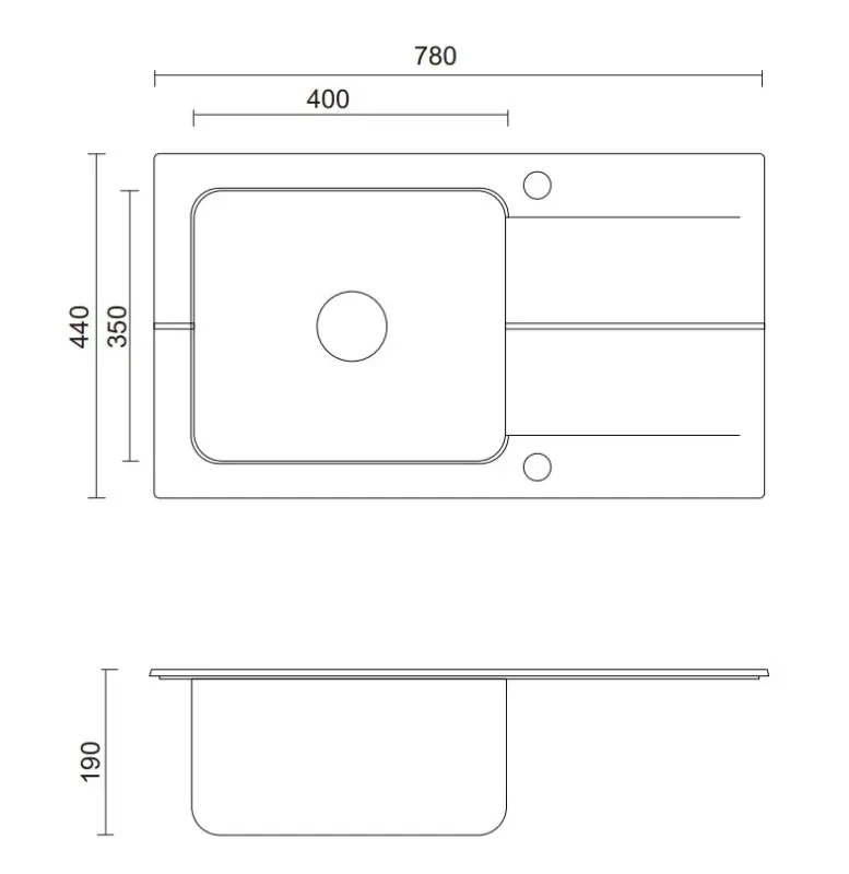 Quadri Fusion opbouw rvs spoelbak met onyx graniet afdruipgedeelte 78x44 omkeerbaar 1208957871