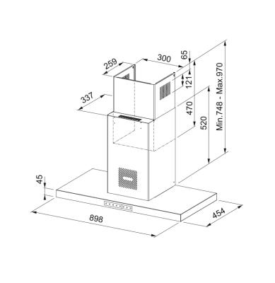 Franke Mythos Air Hub T wandmodel mat zwart afzuigkap 90cm 325.0679.323