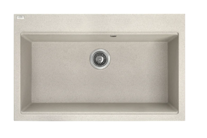 Aquadesign Natura granieten opbouw spoelbak beige zand 80x50cm 1208958180