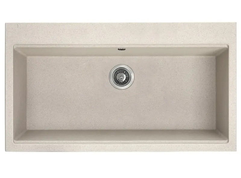 Aquadesign Natura grote granieten opbouw spoelbak beige zand 90x50cm 1208958201