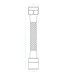 Aquadesign 2-functie verlengde perlator met flexibele uitloop 13cm chroom M22 en M24 1208958229