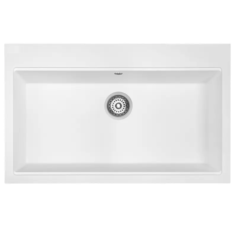 Aquadesign Natura granieten opbouw spoelbak wit 80x50cm 1208958277