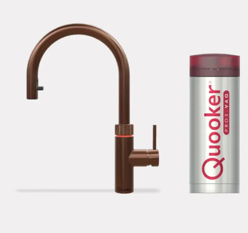 Quooker Flex Rose Koper PRO3 Warm, koud, kokend water 3XRCO