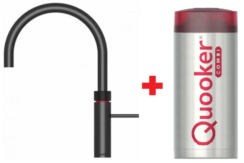 Quooker Fusion Round Gun Metal COMBI Warm, koud, kokend water 22FRGME