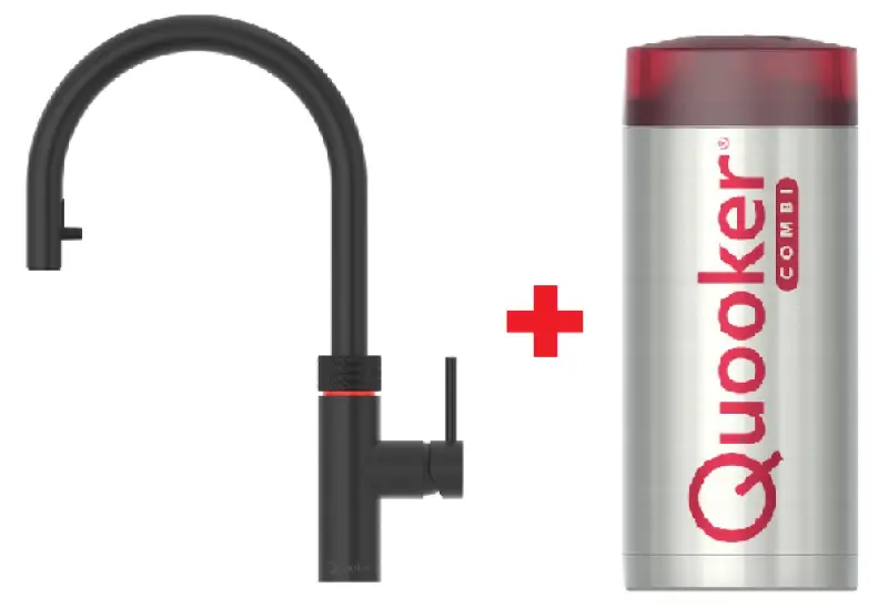 Quooker Flex Gun Metal COMBI+ Warm, koud, kokend water 22+XGME