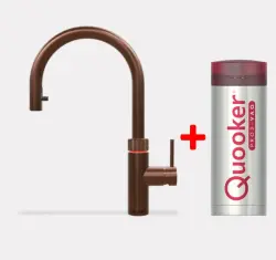 Quooker Flex Rose Koper PRO3 & CUBE Warm, koud, kokend, gefilterd, koud, bruisend water 3XRCO+CUBE