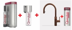 Quooker Flex Rose Koper PRO3 & CUBE Warm, koud, kokend, gefilterd, koud, bruisend water 3XRCO+CUBE