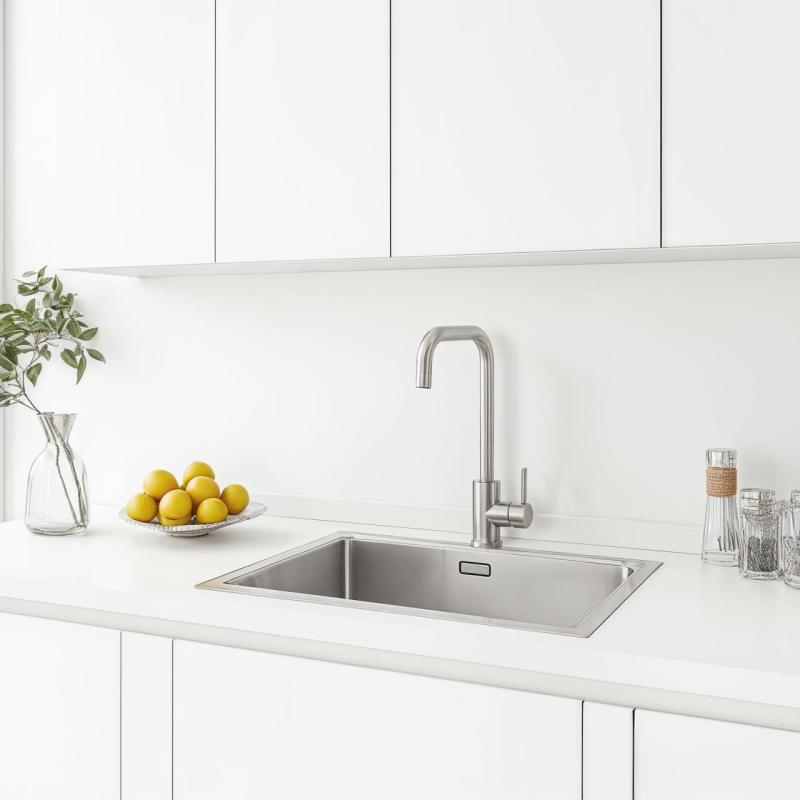 Ausmann Inox Square keukenkraan draaibare uitloop volledig RVS 1208958309