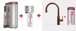 Quooker Flex Rose Copper COMBI & CUBE Warm, koud, kokend, gefilterd, koud, bruisend water 22XRCO+CUBE