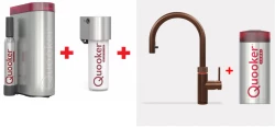 Quooker Flex Rose Koper Combi+ & CUBE Warm, koud, kokend, gefilterd, koud, bruisend water 22+XRCO+CUBE