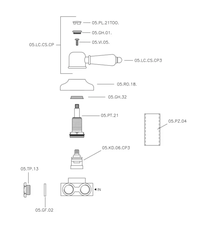 Huber Croisette Omstelkraan Goud 1/2 CS0002702G
