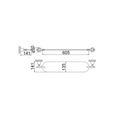 Huber Croisette Klassiek Planchet RVS-Glas 4032.01H.AC