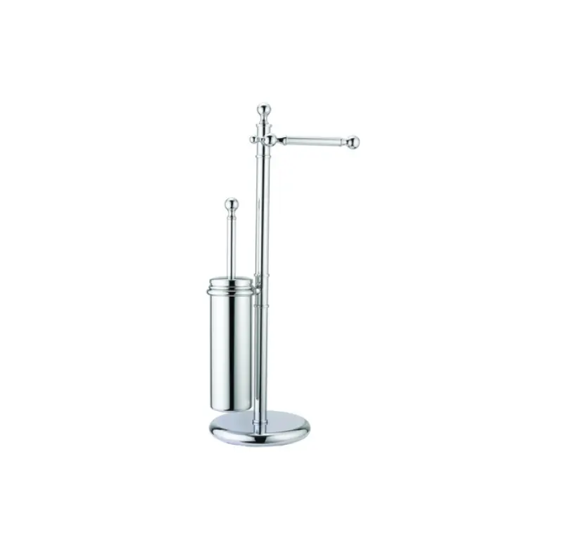 Huber Croisette Classic toiletborstelgarnituur met toiletrolhouder Chroom 4044.01H.CR