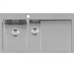 Lorreine SP serie RVS spoelbak 100x51 cm met kraangat bank 3415SPDB-R