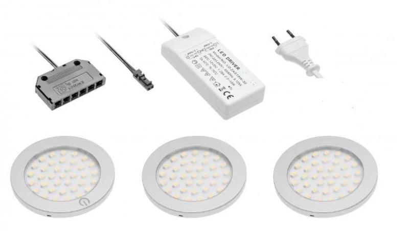 Decor cucina Keukenverlichingset met 3 spots met schakelaar verlichting warm wit 1208963267