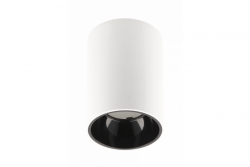 Ceiling luminaire ARIES, PC, 73x105mm, IP20, max 20W, round, white/black