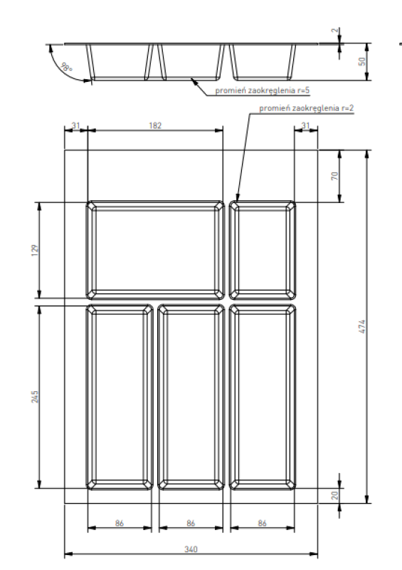 Decor Cutle Bestekbakken Inzet voor Keukenlade 400 Wit 1208966373