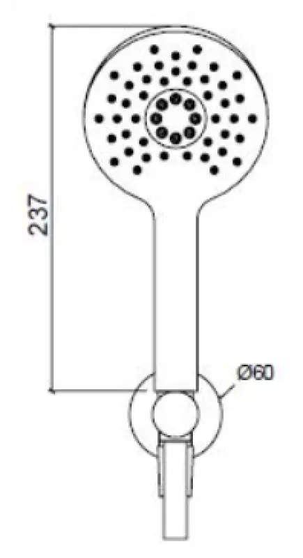 Waterevolution Flow ronde handdoucheset compleet met muuraansluiting gun metal T1621RGME