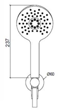 Waterevolution Flow ronde handdoucheset compleet met muuraansluiting licht goud T1621RWGE